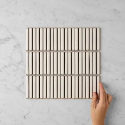 Antique white kit kat mosaic tile