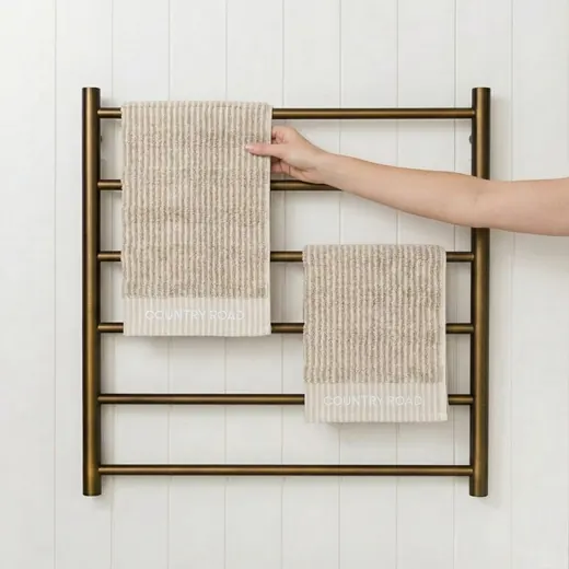 Heated towel ladder